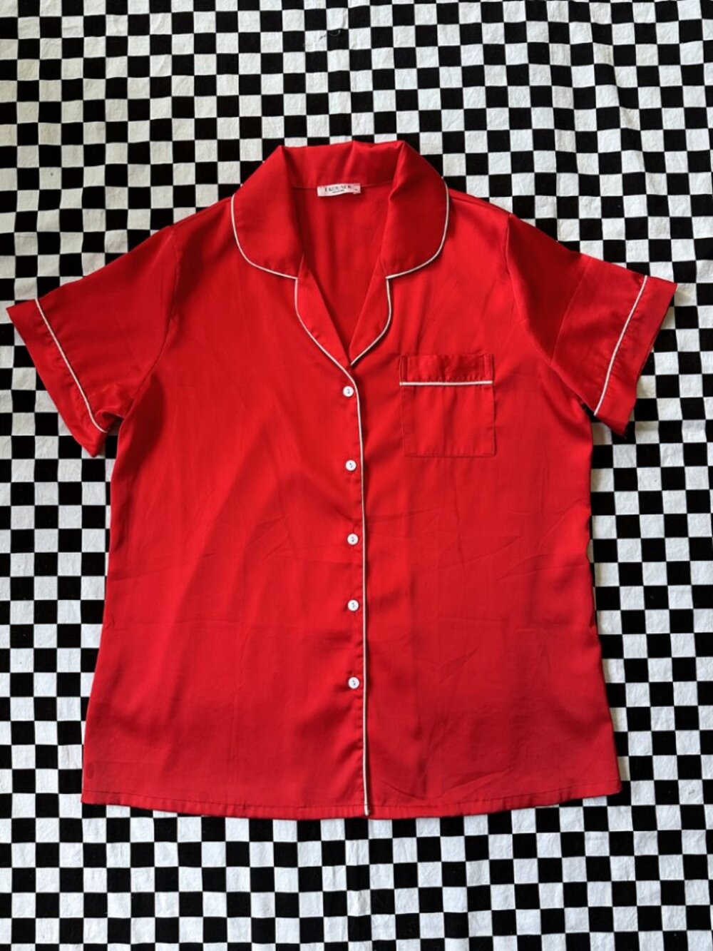 Vintage Silk Like Bowling Shirt